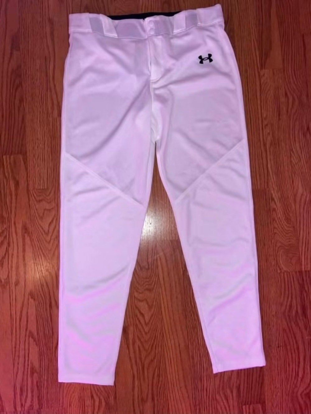 Under Armour White Kids Athletic Baseball Pants with Logo